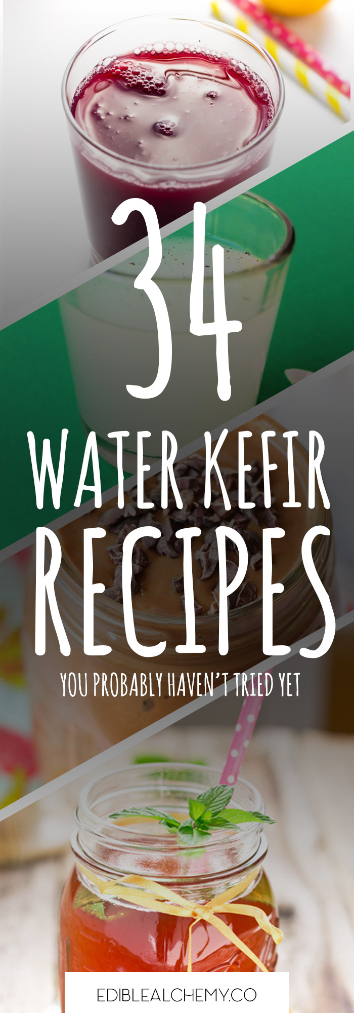 WATER KÉFIR of FLAVORS, 2 Easy Recipes