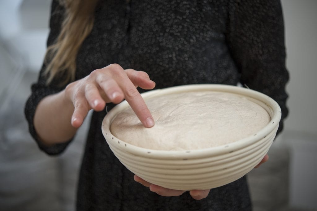 sourdough bread in basket