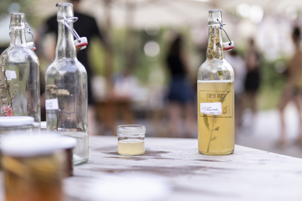 water kefir drinks on table