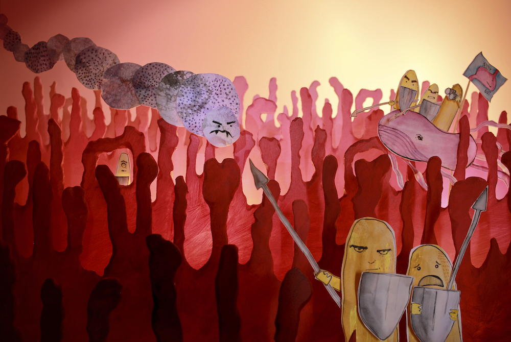 diorama of the microbiome