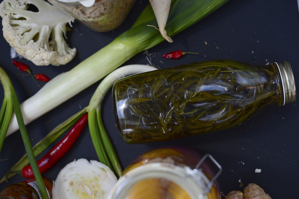 green vegetables on table